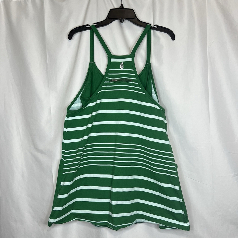 FP Free People Hot Shot Mini Dress Romper Stripe Green Women's M Sport Casual - Picture 6 of 14
